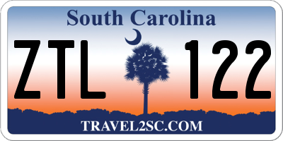 SC license plate ZTL122