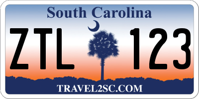 SC license plate ZTL123