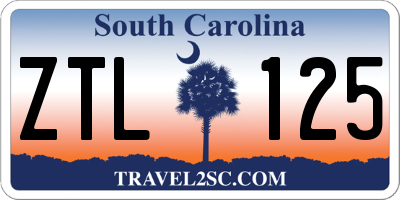 SC license plate ZTL125