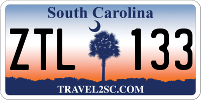 SC license plate ZTL133