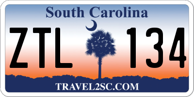 SC license plate ZTL134