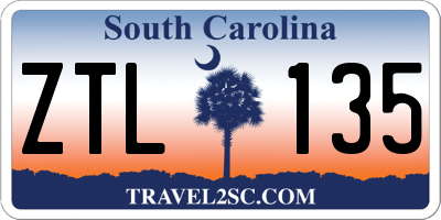 SC license plate ZTL135