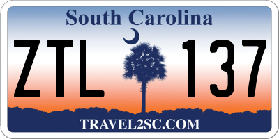 SC license plate ZTL137