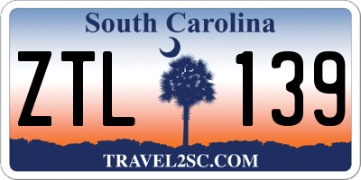 SC license plate ZTL139