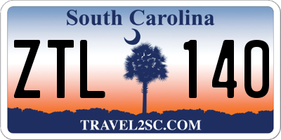 SC license plate ZTL140