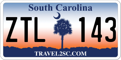 SC license plate ZTL143