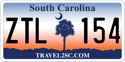 SC license plate ZTL154