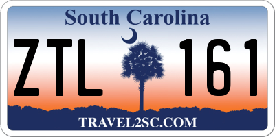SC license plate ZTL161