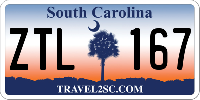 SC license plate ZTL167