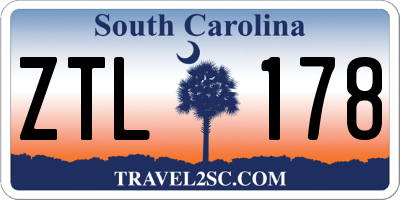 SC license plate ZTL178