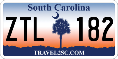 SC license plate ZTL182