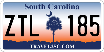 SC license plate ZTL185