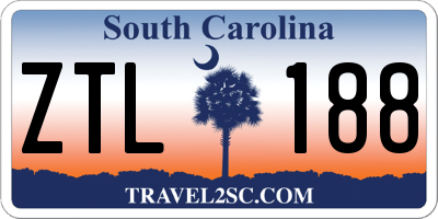 SC license plate ZTL188