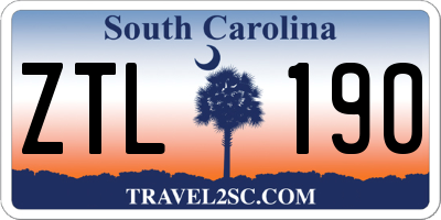 SC license plate ZTL190