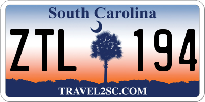 SC license plate ZTL194