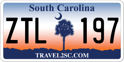 SC license plate ZTL197