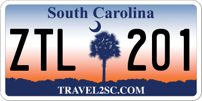 SC license plate ZTL201