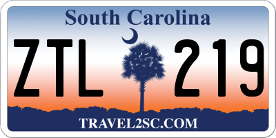 SC license plate ZTL219