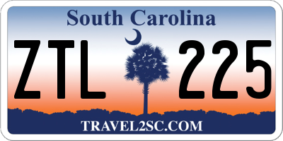 SC license plate ZTL225