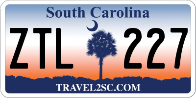 SC license plate ZTL227