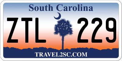 SC license plate ZTL229