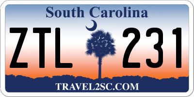 SC license plate ZTL231