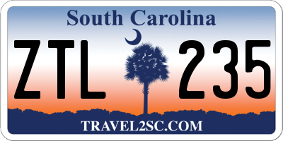 SC license plate ZTL235