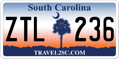 SC license plate ZTL236