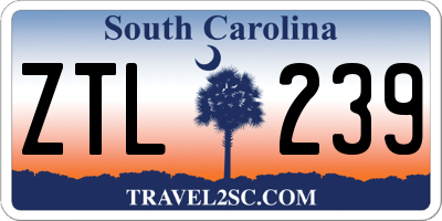 SC license plate ZTL239