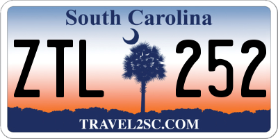 SC license plate ZTL252