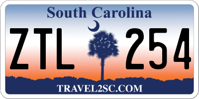 SC license plate ZTL254