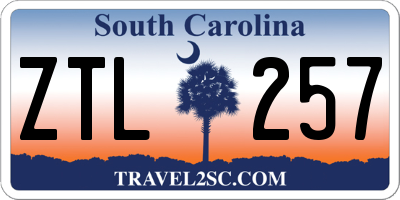 SC license plate ZTL257