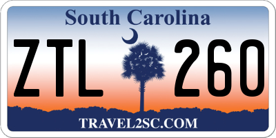 SC license plate ZTL260