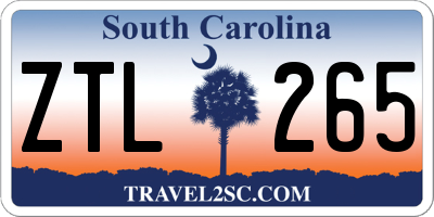 SC license plate ZTL265