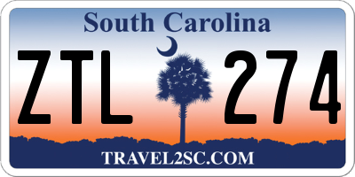 SC license plate ZTL274