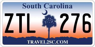 SC license plate ZTL276