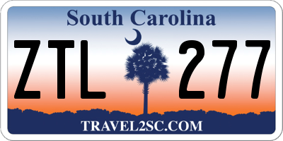 SC license plate ZTL277