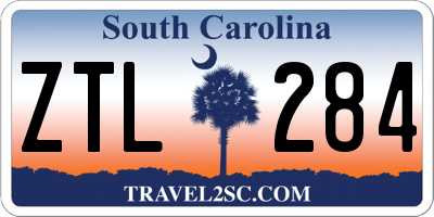 SC license plate ZTL284
