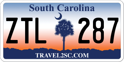 SC license plate ZTL287