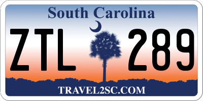 SC license plate ZTL289