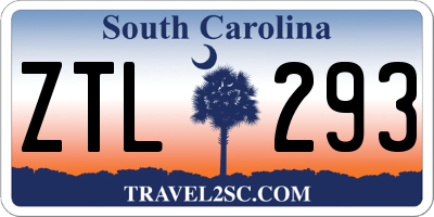 SC license plate ZTL293