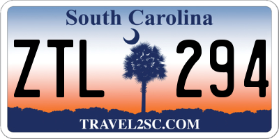 SC license plate ZTL294