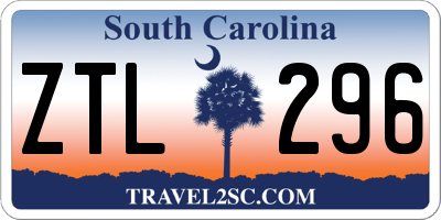 SC license plate ZTL296