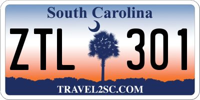SC license plate ZTL301