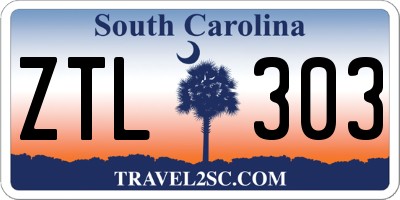 SC license plate ZTL303
