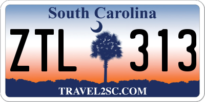 SC license plate ZTL313