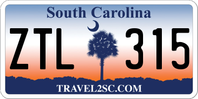 SC license plate ZTL315