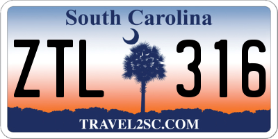 SC license plate ZTL316