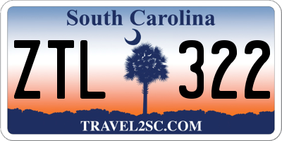 SC license plate ZTL322