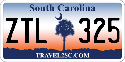 SC license plate ZTL325